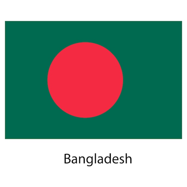 Drapeau Du Pays Bangladesh Illustration Vectorielle