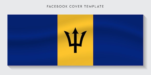 Drapeau du pays de la barbade fond de couverture facebook