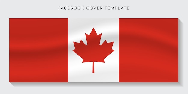 Drapeau du pays du Canada fond de couverture facebook