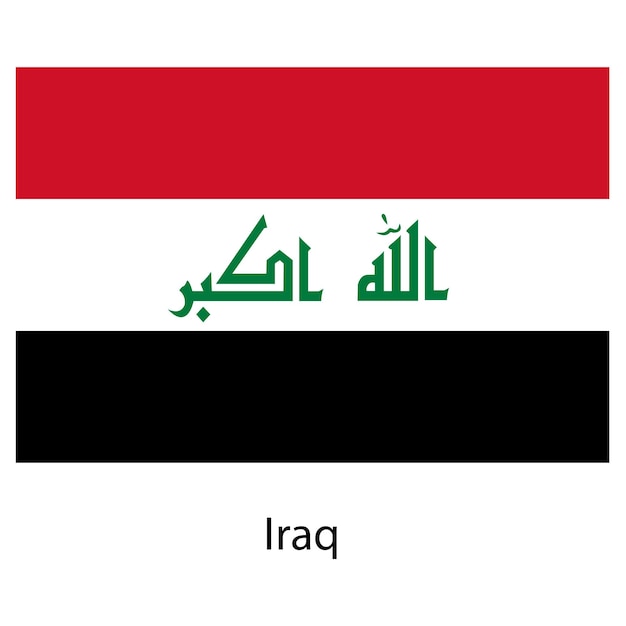 Drapeau du pays irak Illustration vectorielle