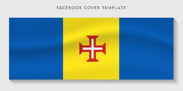 Drapeau du pays de Madère fond de couverture facebook