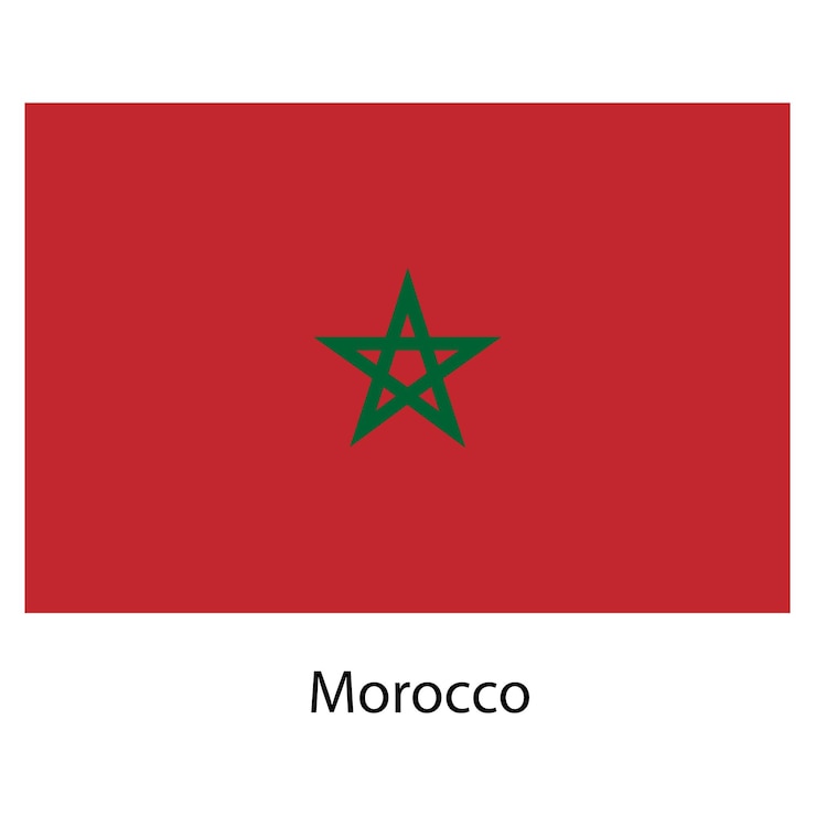 Vecteur drapeau du pays maroc illustration vectorielle