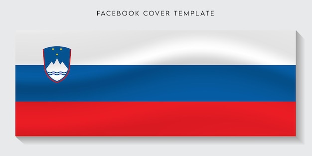 Vecteur drapeau du pays de la slovénie fond de couverture facebook