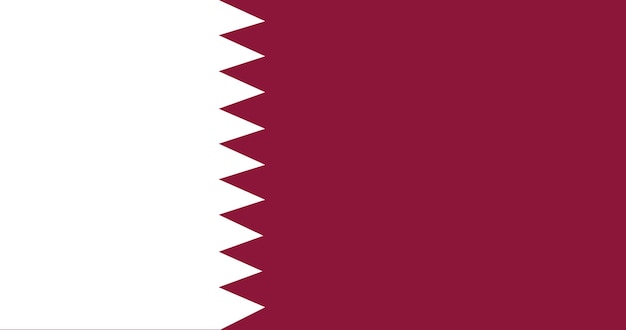 Vecteur drapeau du qatar en vecteur