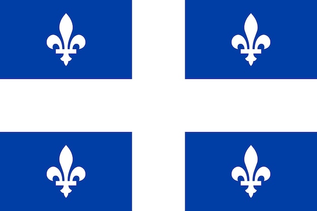 Vecteur drapeau du québec province du canada illustration vectorielle