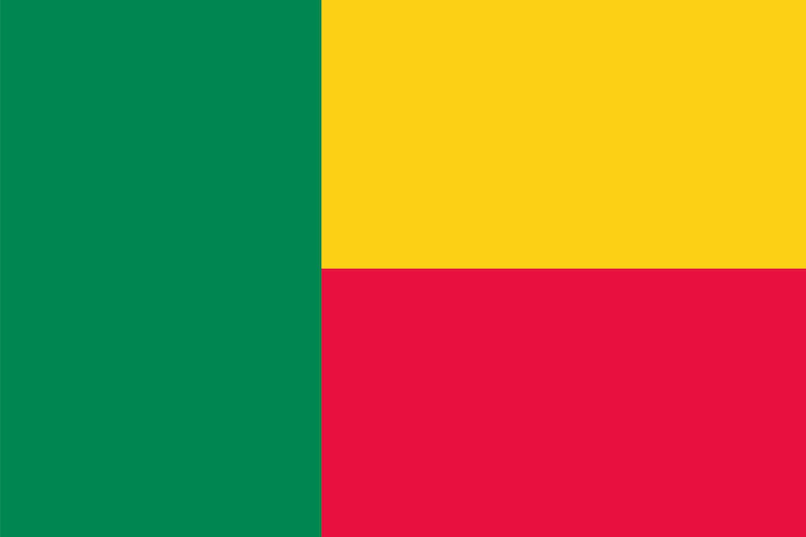 Vecteur le drapeau du royaume du bénin est un symbole de signe symbole national du bènin