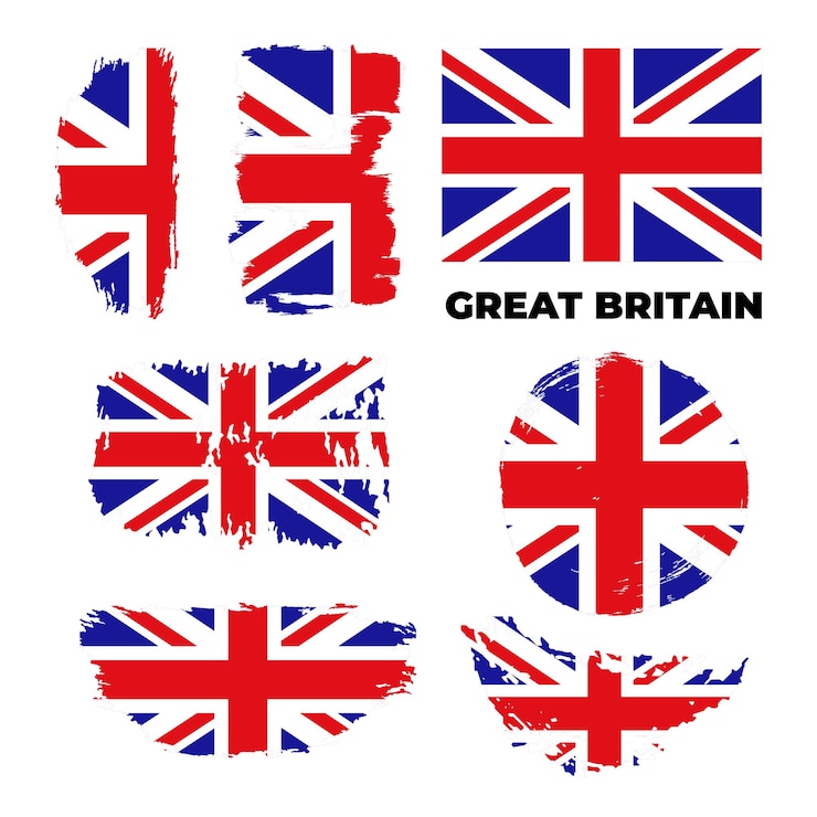 Vecteur drapeau du royaume-uni symbole national de la grande-bretagne union jack uk flag