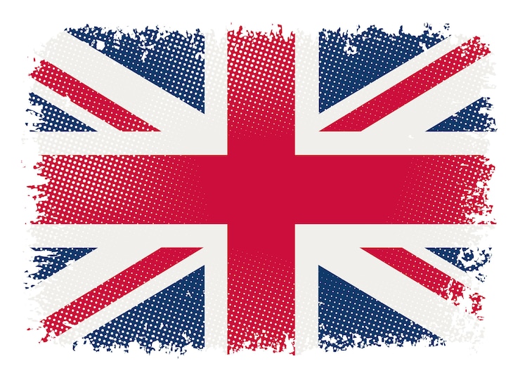 Vecteur drapeau du royaume-uni vintage