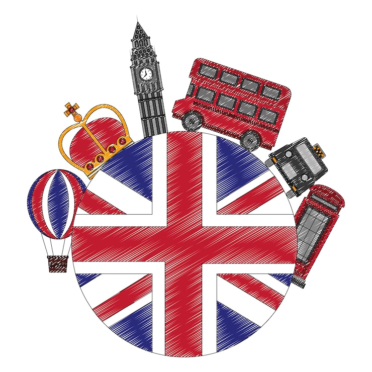 Vecteur drapeau du royaume-uni