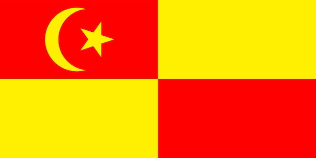 Vecteur le drapeau du selangor avant 1965