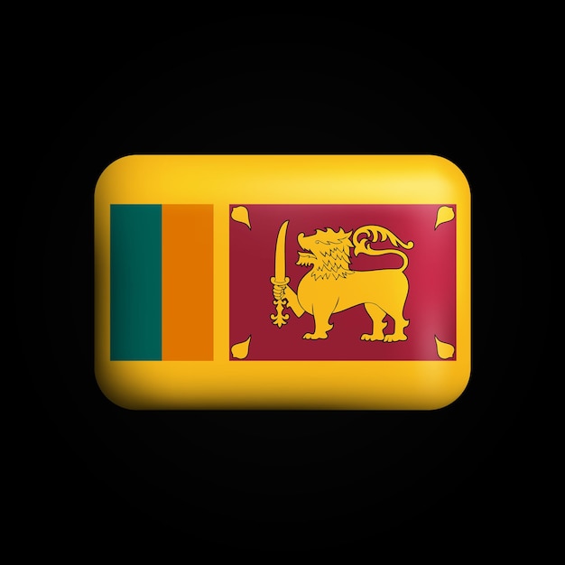 Drapeau Du Sri Lanka Icône 3d Drapeau National Du Sri Lanka