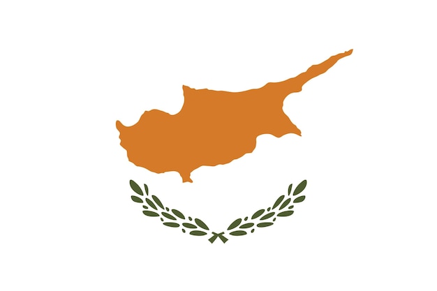 Vecteur le drapeau du symbole national de chypre