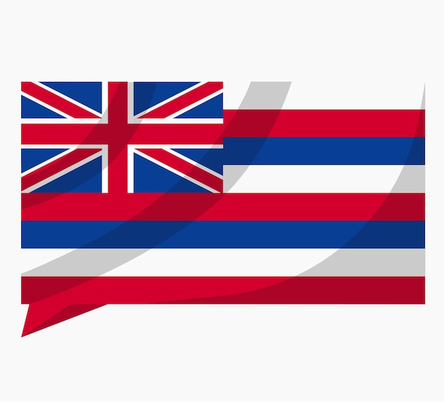 Drapeau Du Texte Web Du Pays Des îles Hawaïennes