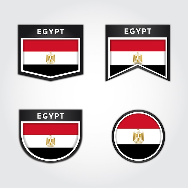 Drapeau De L'égypte Avec Des étiquettes