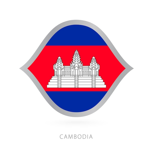 Drapeau De L'équipe Nationale Cambodgienne Avec Style Pour Les Compétitions Internationales De Basket-ball