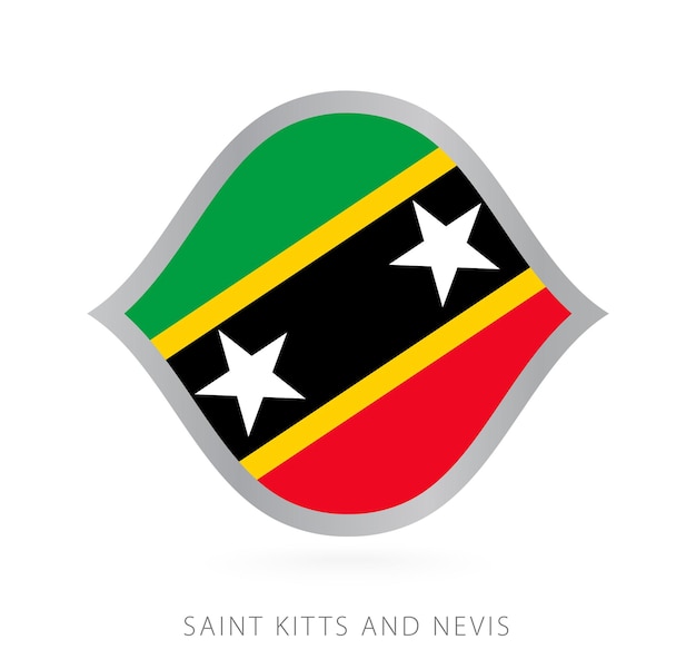 Drapeau De L'équipe Nationale De Saint-kitts-et-nevis Avec Style Pour Les Compétitions Internationales De Basket-ball