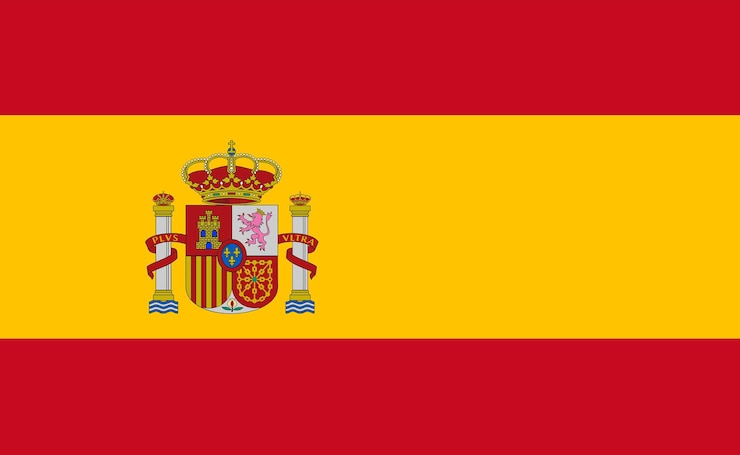 Vecteur drapeau de l'espagne une nation européenne