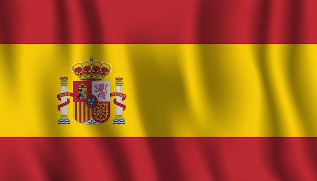Un drapeau espagnol avec le drapeau espagnol dessus