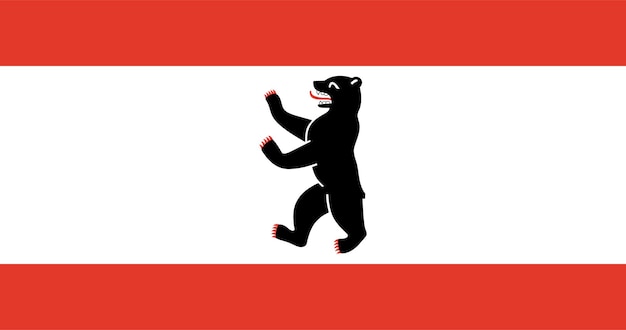 Drapeau de l'état de Berlin de l'image vectorielle de l'Allemagne