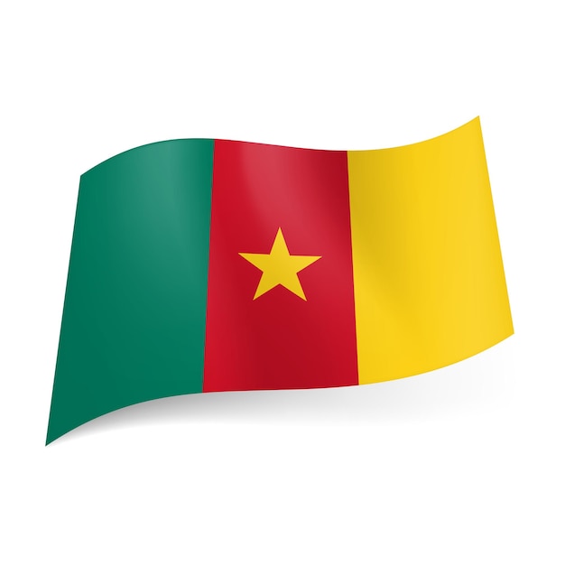 Vecteur drapeau de l'état du cameroun