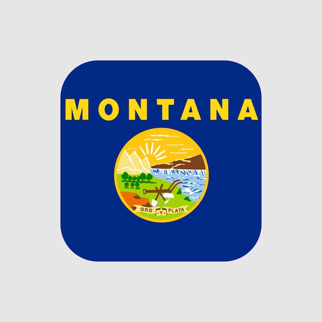 Drapeau De L'état Du Montana Illustration Vectorielle