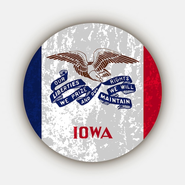 Drapeau d'état de l'Iowa Illustration vectorielle