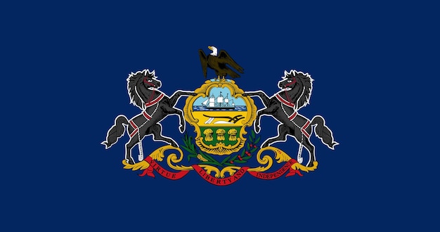 Drapeau d'état de Pennsylvanie Illustration vectorielle