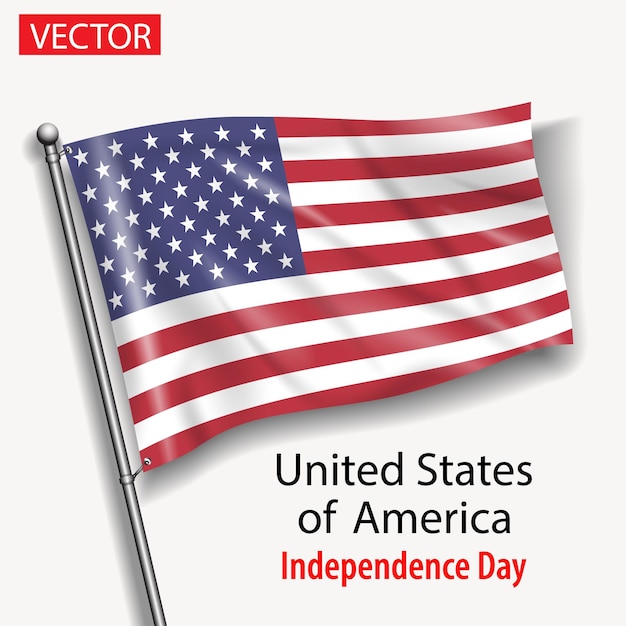 Drapeau des États-Unis d'Amérique drapeaux vectoriels du Jour de l'Indépendance nationale en Amérique Internationale