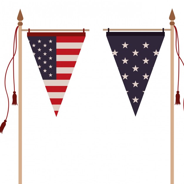 Drapeau Des états-unis Isolé