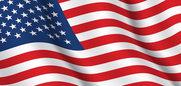 drapeau des Etats-Unis. États-Unis d'Amérique en agitant le fond du drapeau.