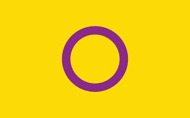 Vecteur drapeau de la fierté intersexuée drapeau de la fierté de l'identité sexuelle