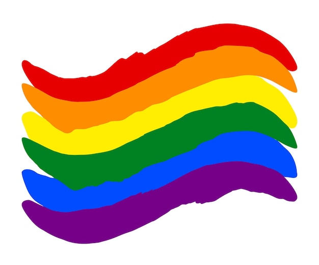 fond de fierté. agitait le drapeau coloré des personnes lgbt, gay