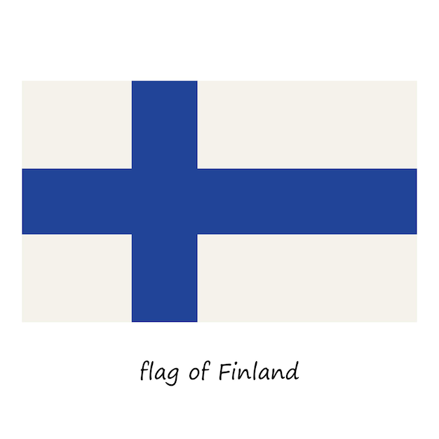 Vecteur drapeau de la finlande