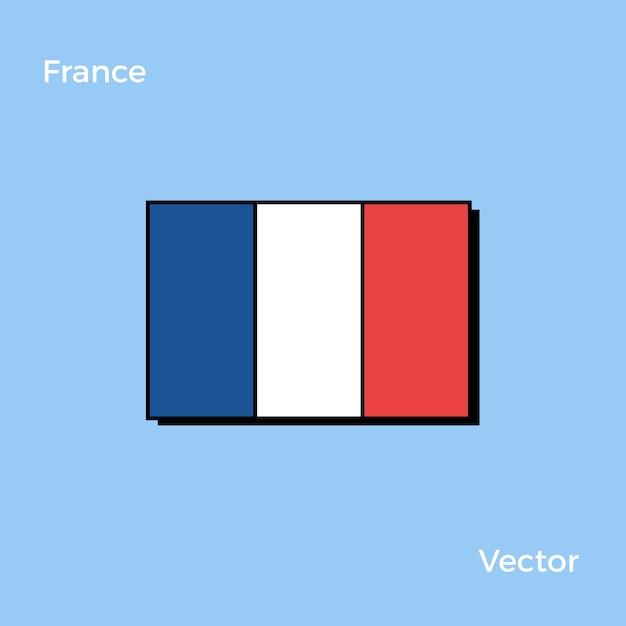 Vecteur drapeau de la france