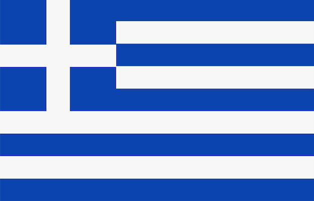 Drapeau De La Grèce. Illustration Vectorielle