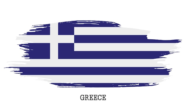 Drapeau De La Grèce Vector Grunge Trait De Peinture