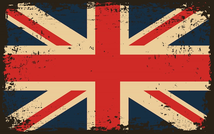 Vecteur drapeau grunge britannique