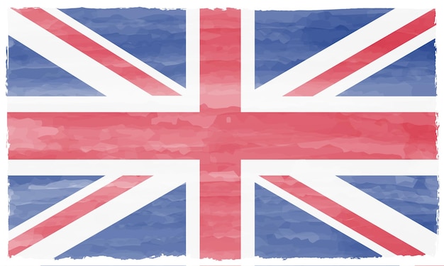 Vecteur drapeau grunge du royaume-uni.