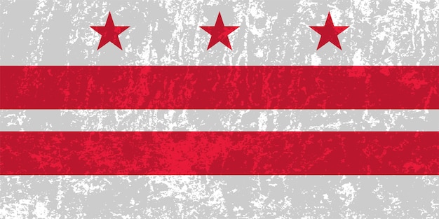 Drapeau Grunge De L'état Du District De Columbia Illustration Vectorielle