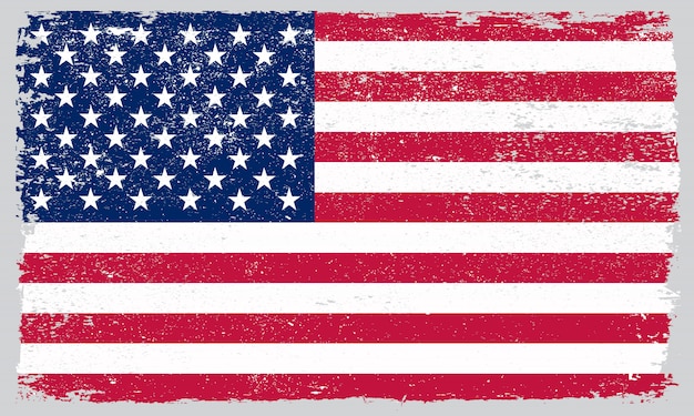 Drapeau Grunge Des états-unis