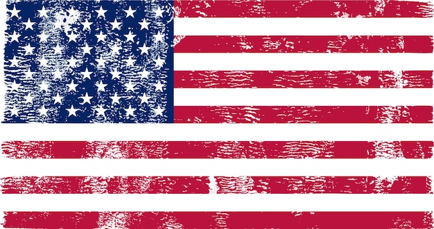 Le drapeau grunge des États-Unis