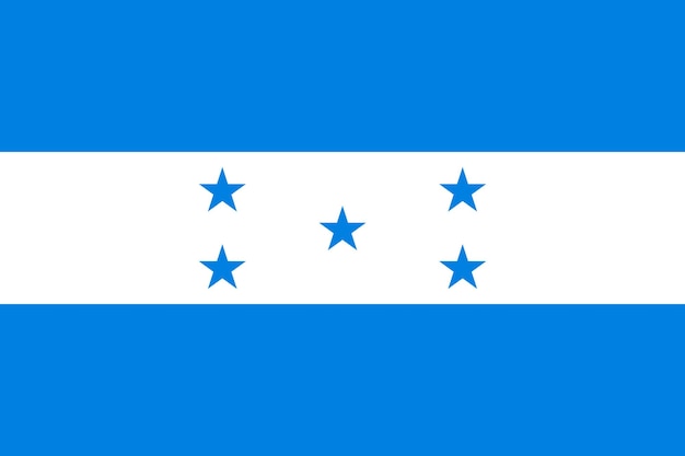 Vecteur drapeau honduras icône plate