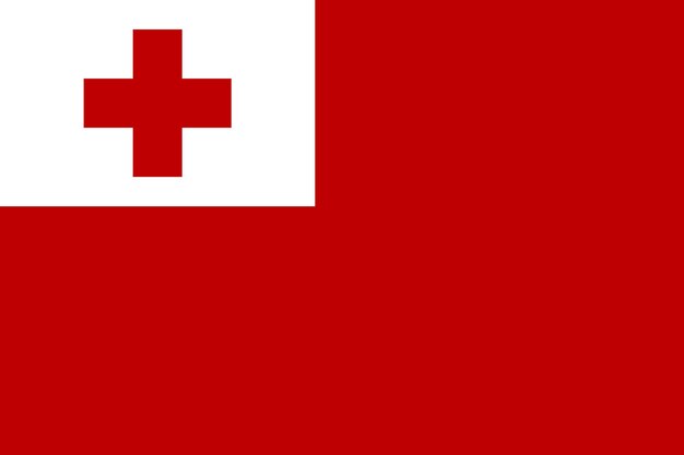 Vecteur drapeau des îles tonga de style plat