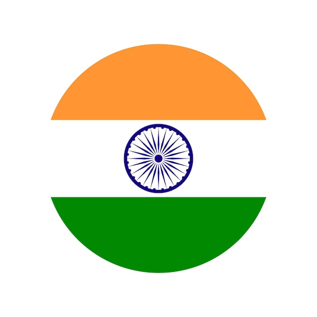 Vecteur drapeau de l'inde isolé sur fond blanc drapeau de l'inde vector