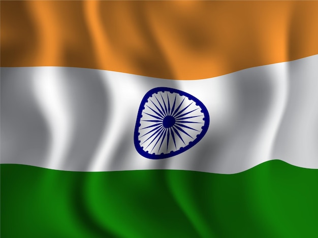 Drapeau de l'Inde style ondulé pour le jour de l'indépendance