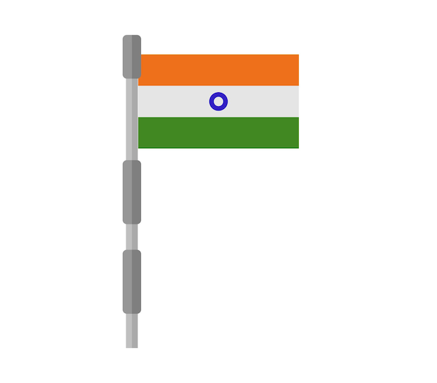 Vecteur drapeau de l'inde