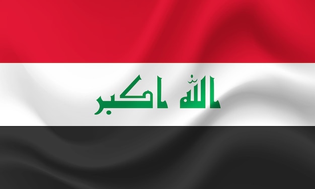 Drapeau de l'Irak vecteur drapeau de l'Irak drapeau Irak illustration fond icône symbole Irak