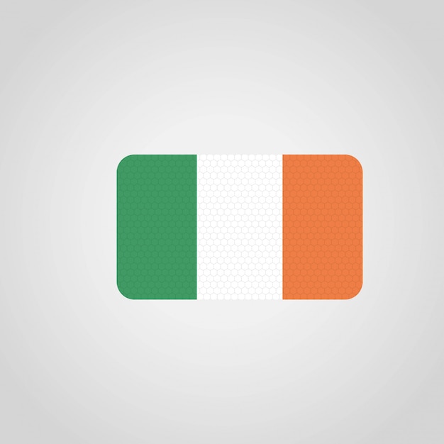 Drapeau D'irlande Avec Le Vecteur De Design Créatif