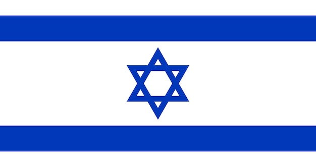 Drapeau d'israel avec illustration originale de vecteur de couleur rvb