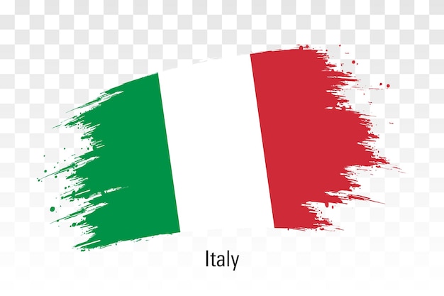 Drapeau de l'Italie Drapeau d'Italie isolé sur une illustration vectorielle blanche